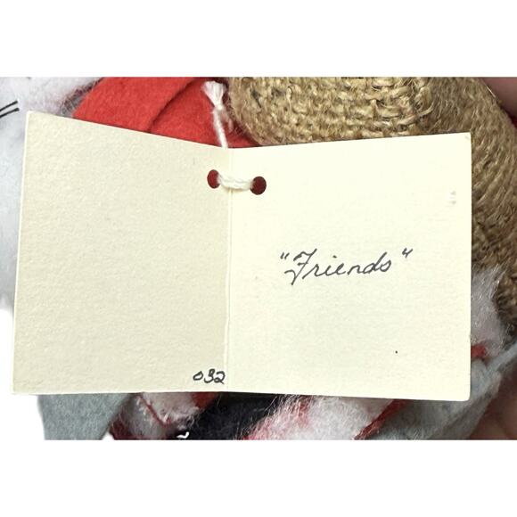 Festive Vintage Handcrafted Wool Felt Mouse Santa Claus Ornament XMAS Friends - Picture 7 of 12